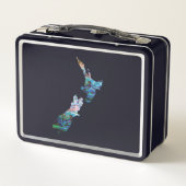 ニュージーランドの地図ポーア メタルランチボックス (裏面)