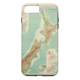 ニュージーランドの地図書の地図 iPhone 8 PLUS/7 PLUSケース