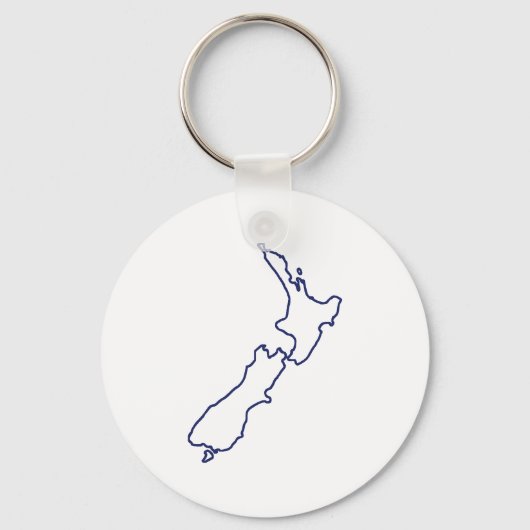 ニュージーランドの地図 キーホルダー (正面)