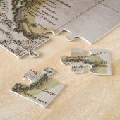 ニュージーランドの地図 ジグソーパズル (側面)