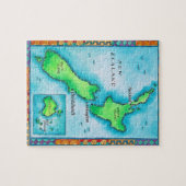 ニュージーランドの地図 ジグソーパズル (横)