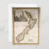 ニュージーランドの地図 ポストカード (正面/裏面)