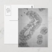 ニュージーランドの地図 ポストカード (正面/裏面)