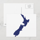 ニュージーランドの地図 ポストカード (正面/裏面)