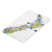 ニュージーランドの地図 マグネット (左側)