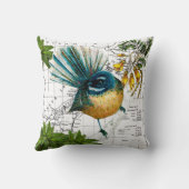 ニュージーランドの天然ファンテールの枕 クッション (裏面)