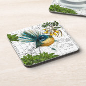 ニュージーランドの天然鳥のコースターセット コースター (左側)