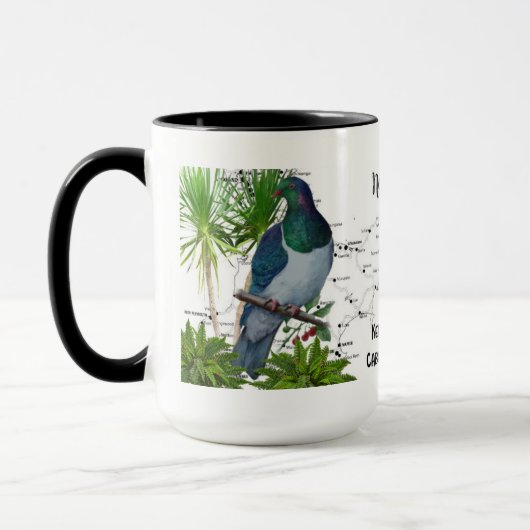 ニュージーランドの天然鳥のコーヒー・マグ マグカップ (左)