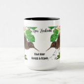 ニュージーランドの天然鳥のコーヒー・マグ マグカップ (中央)