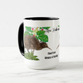 ニュージーランドの天然鳥のコーヒー・マグ マグカップ (正面左)