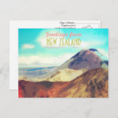 ニュージーランドの山のバルカーノポストカード ポストカード (正面/裏面)