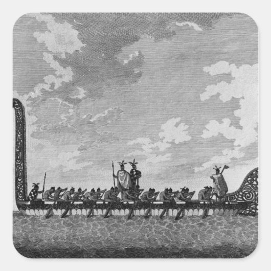 ニュージーランドの戦争のカヌー スクエアシール (正面)