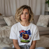 ニュージーランドの旗とキウイ Tシャツ