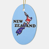 ニュージーランドの旗のキーウィのオーナメント セラミックオーナメント (左)