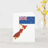 ニュージーランドの旗のメッセージカード カード (黄色い花)