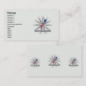 ニュージーランドの旗の地図2.0 名刺 (正面/裏面)