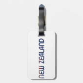 ニュージーランドの旗はタイポグラフィを着色します ラゲッジタグ (裏面縦)