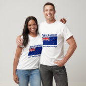 ニュージーランドの旗+地図+テキストTシャツ Tシャツ (ユニセックス)