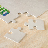 ニュージーランドの水彩画の地図 ジグソーパズル (側面)