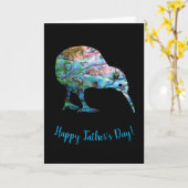 ニュージーランドの父の日カード KIWI PAUA カード (黄色い花)