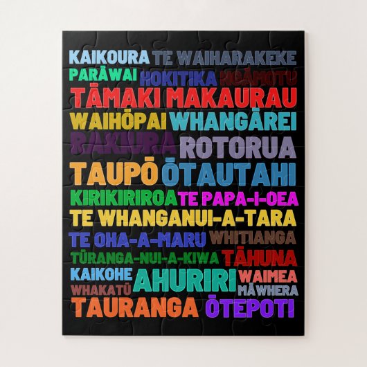 ニュージーランドの町、市、場所のパズル ジグソーパズル (縦)