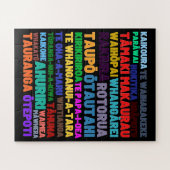 ニュージーランドの町、市、場所のパズル ジグソーパズル (横)