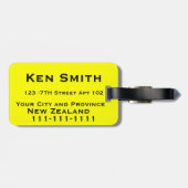 ニュージーランドの荷物のラベル ラゲッジタグ (裏面横)