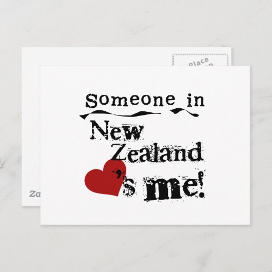 ニュージーランドの誰かは私を愛します ポストカード (正面/裏面)