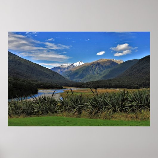 ニュージーランドの道端ビュー ポスター (正面)