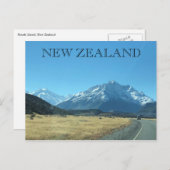 ニュージーランドの道路旅行 ポストカード (正面/裏面)