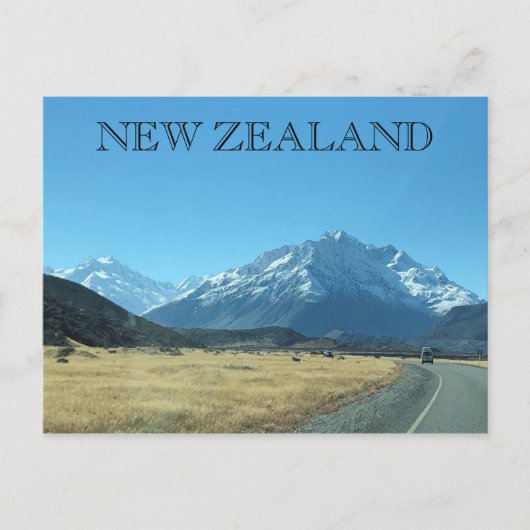 ニュージーランドの道路旅行 ポストカード (正面)