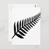 ニュージーランドの銀のシダ ポストカード (正面/裏面)