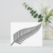 ニュージーランドの銀製シダ ポストカード (スタンド正面)