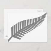 ニュージーランドの銀製シダ ポストカード (正面/裏面)