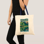 ニュージーランドの風景イラスト旅行アート トートバッグ (正面(商品))