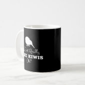 ニュージーランドの鳥のためのキウイ鳥 コーヒーマグカップ (正面左)