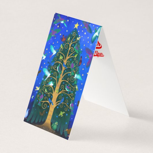 ニュージーランドの鳥のクリスマスカード (正面)