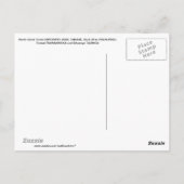 ニュージーランドの鳥のポストカード ポストカード (裏面)