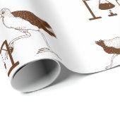 ニュージーランドの鳥類科学パターン ラッピングペーパー (ロールコーナー)