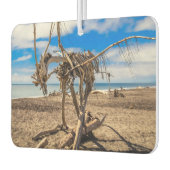 ニュージーランドのHokitikaビーチの流木アートワーク カーエアーフレッシュナー (左)