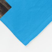 ニュージーランドのHokitikaビーチの流木アートワーク フリースブランケット (角)