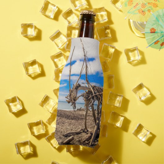 ニュージーランドのHokitikaビーチの流木アートワーク ボトルクーラー (インサイチュ 夏)