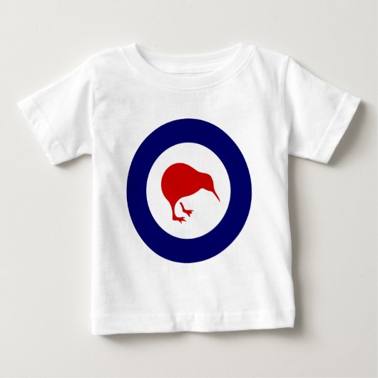 ニュージーランドのroundelのキーウィ ベビーTシャツ (正面)