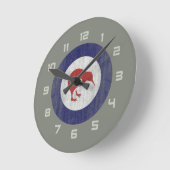 ニュージーランドのroundel ラウンド壁時計 (傾斜)