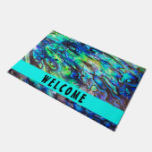 ニュージーランドアバロンパウシェルパターン1 ドアマット (アングル)