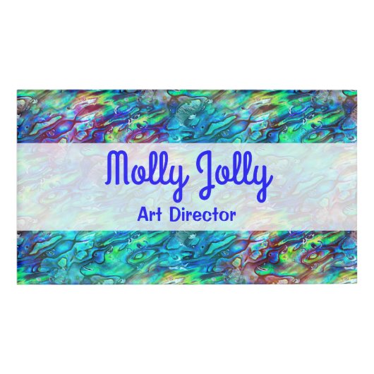 ニュージーランドアバロンパウシェルパターン1 名札 (正面)