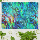 ニュージーランドアワロンパウアシェルパターン1 キッチンタオル (折り畳み)