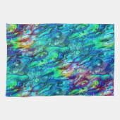 ニュージーランドアワロンパウアシェルパターン1 キッチンタオル (横)