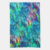 ニュージーランドアワロンパウアシェルパターン1 キッチンタオル (縦)