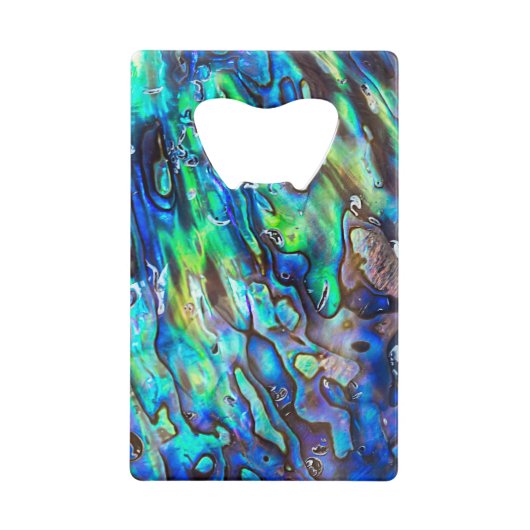 ニュージーランドアワロンパウアシェルパターン1 クレジットカード栓抜き (正面)